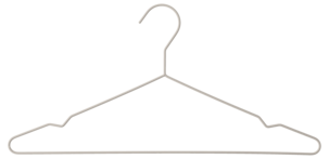 Sklisikre kleshengere i metall, 5-pakning