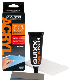 Quixx Acrylic Scratch Remover, Naarmunkorjaussarja akryylille ja pleksille