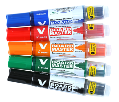 Pilot whiteboardpenner, 5-pakning