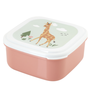 Matlådor barn med lock, stapelbara, 3-pack