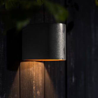 Northlight rund fasadbelysning med solcell