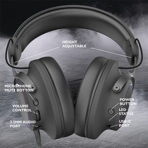 Deltaco Gaming DH440 trådløst headset med RGB