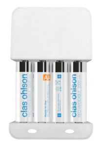 Batteriladdare med 4 x HR6-batterier