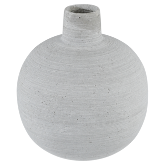 Liten rund vas 15 cm, grå