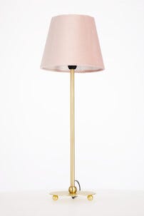 Bordslampa Ball med rosa sammetsskärm, Northlight 