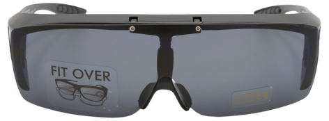 Vippbare OTG-solbriller, svarte