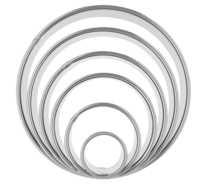 Muotti leivontaan ja ruoanlaittoon, pyöreä, 6 kpl