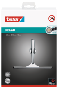 Tesa Draad forkrommet baderomsnal med selvklebende holder