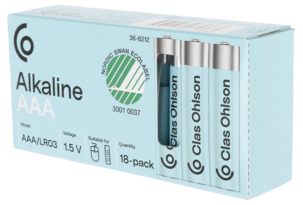 Alkaliskt batteri AAA/LR03 18-pack Clas Ohlson