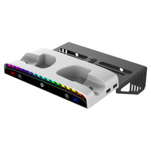 Exibel väggfäste PS5 med laddning och RGB