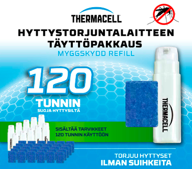 Thermacell Hyttystorjuntalaitteen täyttöpakkaus 10 kpl, 120 h