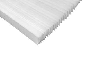 Plisségardin självhäftande, skruvfri rullgardin, vit