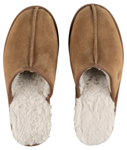 Varma innetofflor mocka herr, beige