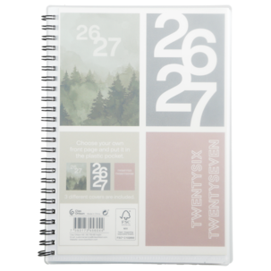Veckokalender 26/27 A5 spiralbunden, med högtidsdagar