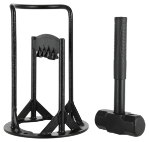 Manuell vedklyv med slägga