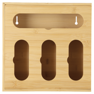 Poseoppbevaring i bambus, 30 x 30 x 6,5 cm