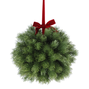 Julekule i granris, 30 cm