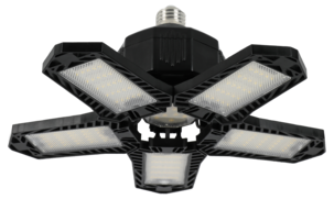 Garage- och förrådslampa 5 vinklingsbara blad 22 W