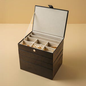 Smyckesbricka, smyckesförvaring herr, stapelbar