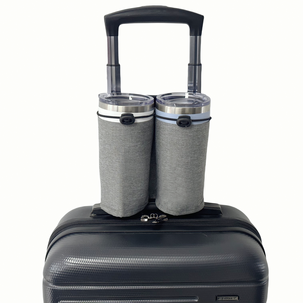 Flaskhållare för resväska eller kabinväska, grå