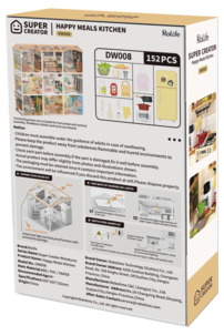 Rolife Super Creator miniatyrrum Happy Meals Kitchen, från 14 år