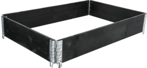 Svart pallekarm på 80 x 120 cm