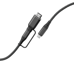 D&S USB4-kabel USB-C til USB-C og HDMI, 2 m 240 W