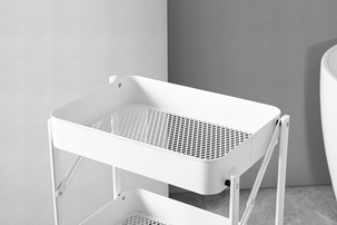 Trillevogn med skuffer til bad og kjøkken, sammenleggbar