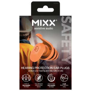 Mixx Work ørepropper i silikon, hørselsvern, 27 dB