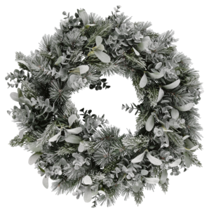 Krans med furu og løv, til vegg og bord, 50 cm