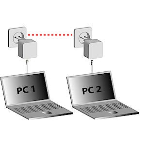 HomePlug nätverksadapter för eluttag, 200 Mbps