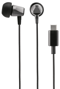 In ear-hörlurar med mikrofon, USB-C, svarta