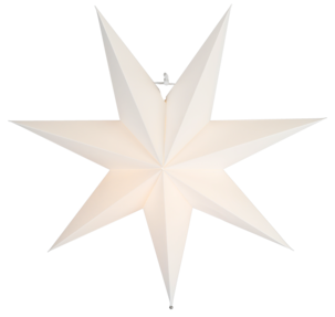 Northlight adventsstjerne glatt, papir, hvit