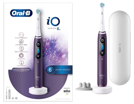 Oral-B iO 8s elektrisk tannbørste, 6 børsteinnstillinger