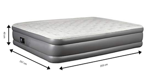 Luftmadrass med pumpe 157 x 203 x 40 cm, Asaklitt