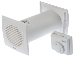 Värmeförflyttare med termostat, väggmontage