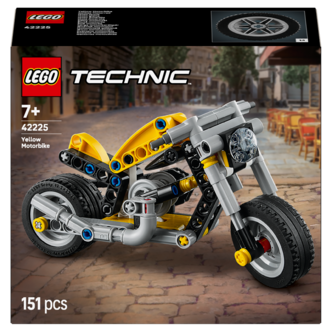 LEGO Technic gul motorsykkel 42225, fra 7 år