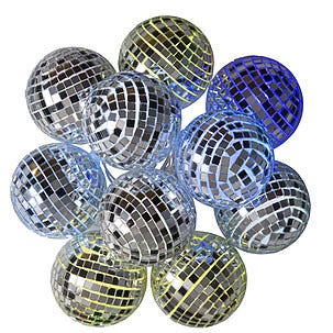 Paristokäyttöinen valoketju discopallot