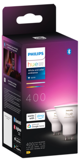 Philips Hue WCA GU10 LED Lamppu Bluetooth, 2 kpl