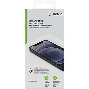 Belkin Tempered Glass Anti-Microbial, skjermbeskytter for iPhone 12 mini