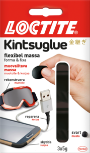 Loctite Kintsuglue fleksibel reparasjonsmasse 3 x 5 gram 