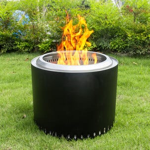 Portabel eldstad med grillgaller, utomhus, 49 x 40 cm