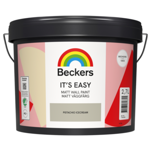 Beckers Its Easy Matt väggfärg inomhus, 2,7 liter
