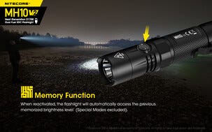 Nitecore vattentät laddbar ficklampa LED, 1200 lm