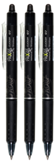 Pilot Frixion Clicker kulspetspenna svart, 3-pack