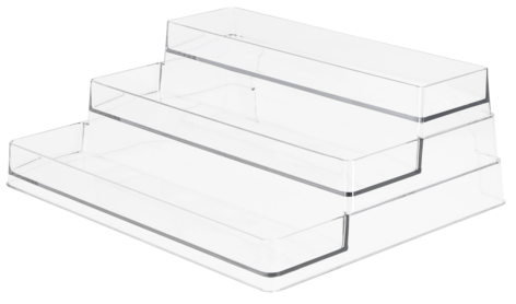 Hylle med 3 hylleplan for oppbevaring i kjøleskap, 26 x 21,3 x 9 cm