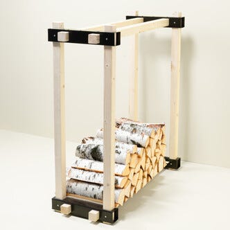 Ventura vedförvaringsbeslag svart, 370 x 63 mm, 2-pack