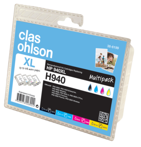 Blekkpatron tilsvarende HP 940 XL, Clas Ohlson Multipack