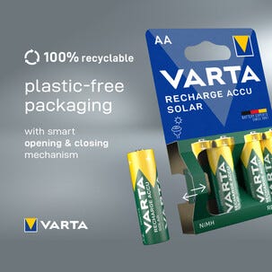 Varta Solar laddbara AA/HR6-batterier, 2-pack