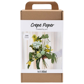 Creativ Company hobbysett kreppapir blomsterbukett grønn